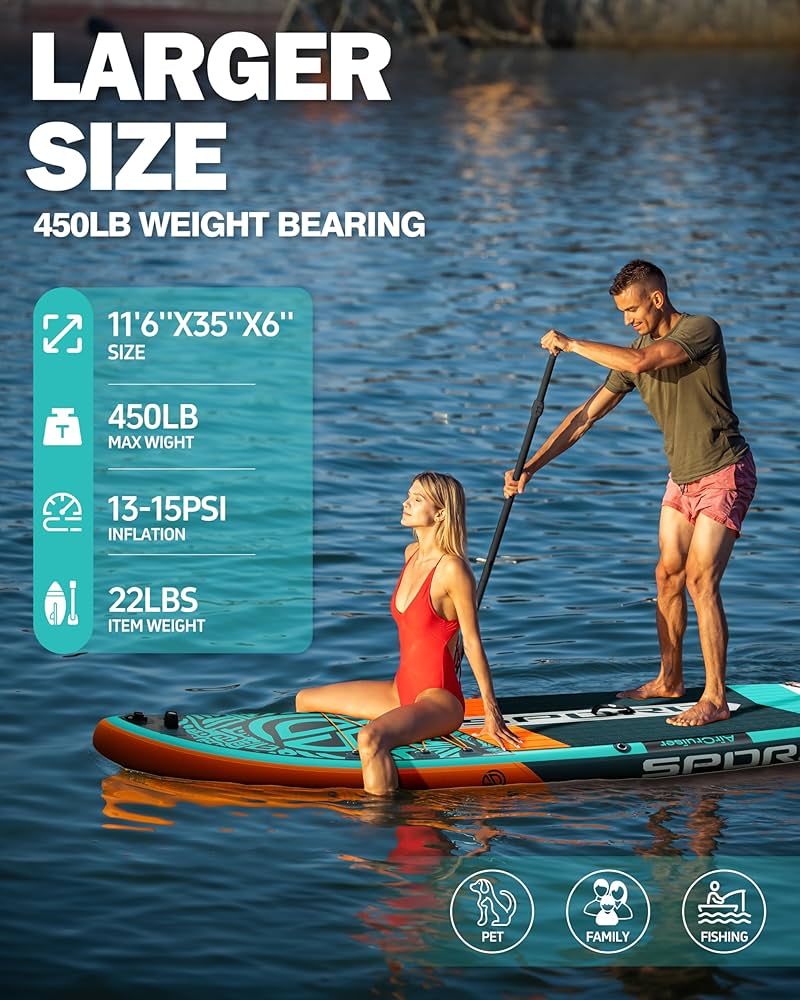 DAMA 11&#39;6&quot;×35&quot;×6&quot; Extra Wide Inflatable DAMA 11'6